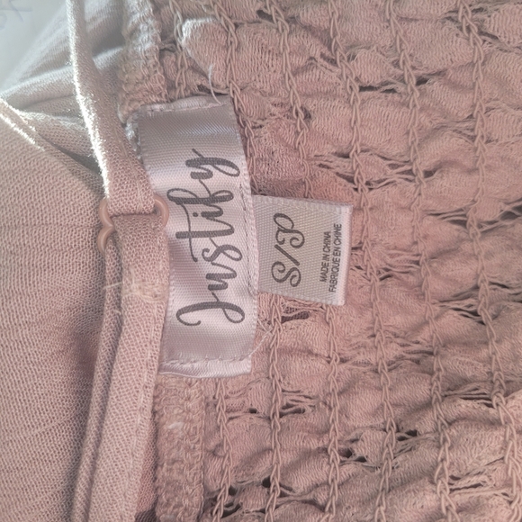 Justify Beige Lace Upper Spaghetti Strap Dress S - Picture 7 of 7